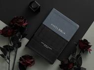 Biblia RVR6088cti/ Negro Gris/ Super G. 19pts./ Indice Efeso (Símil Piel)