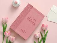 Biblia RVR6088cti/ Rosa/ Super G. 19pts./ Canto Dora. Indice Efeso (Símil Piel) [Biblia]
