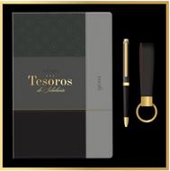 Agenda Estuche Tesoros De Sabiduria Negro/ Llavero/ Boligrafo