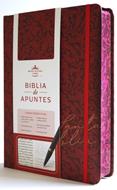 Biblia RVR60 Apuntes/ Vinotinto Flores TD Canto Pintado (Tapa Dura)