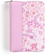 Biblia RVR60 Compacta L.G/ Fucsia Flores/ Cierre Indice (Símil Piel con Zipper) [Biblia]