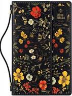 Biblia RVR60c Exquisita/ Flores Negro Manija Iman (Tapa dura)