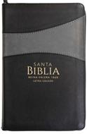 Biblia RVR6065 cz LG PJR Clasica Bitono Negro/Gris (Símil Piel con Zipper)