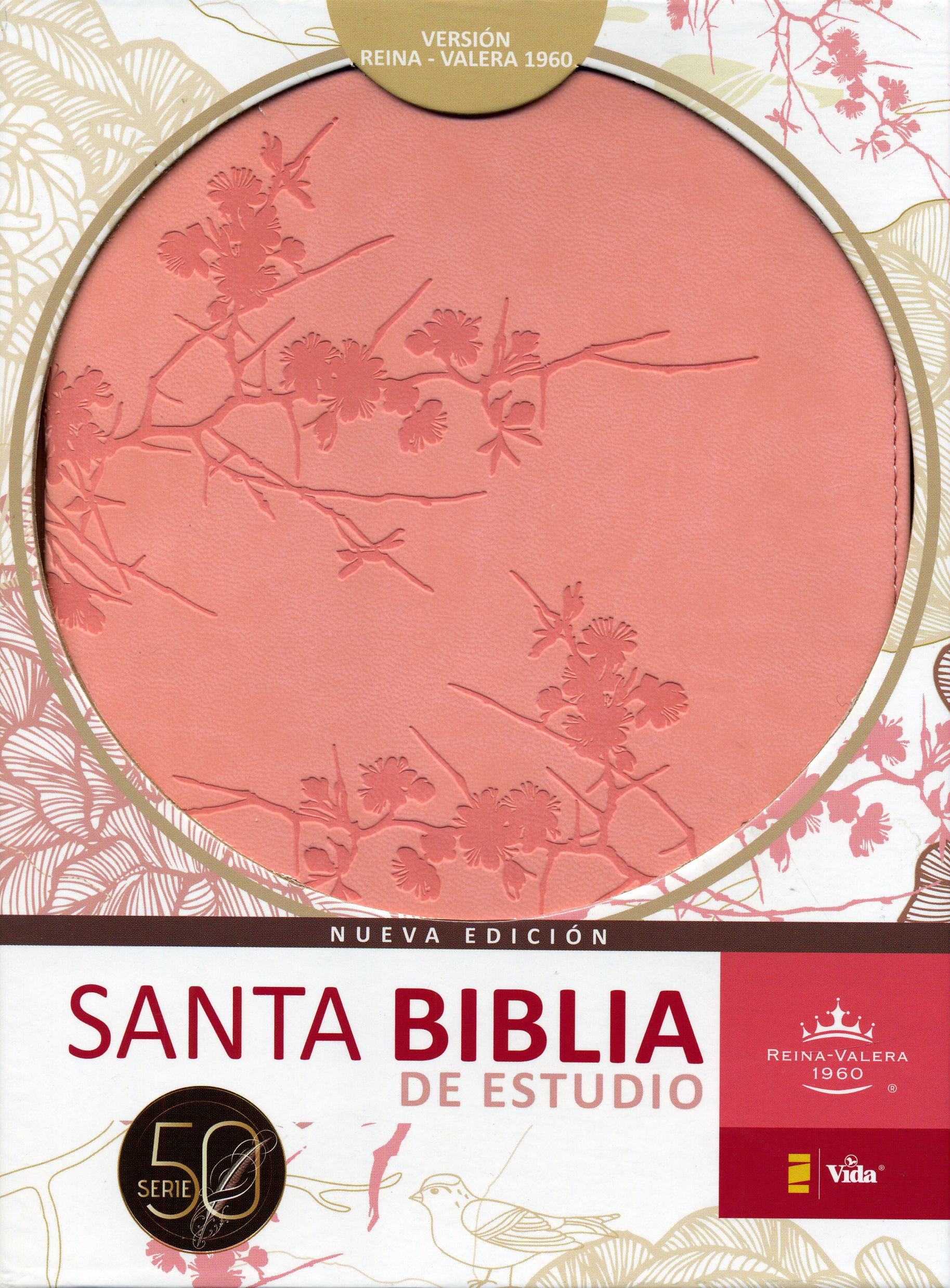 Biblia de estudio serie 50 rosa dos tonos