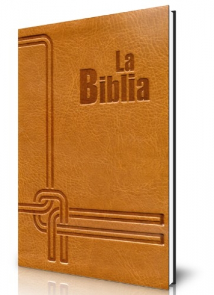 Biblia flexible miel dorado con cierre