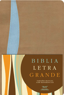 Biblia Letra Grande Manual / Beige-Azul