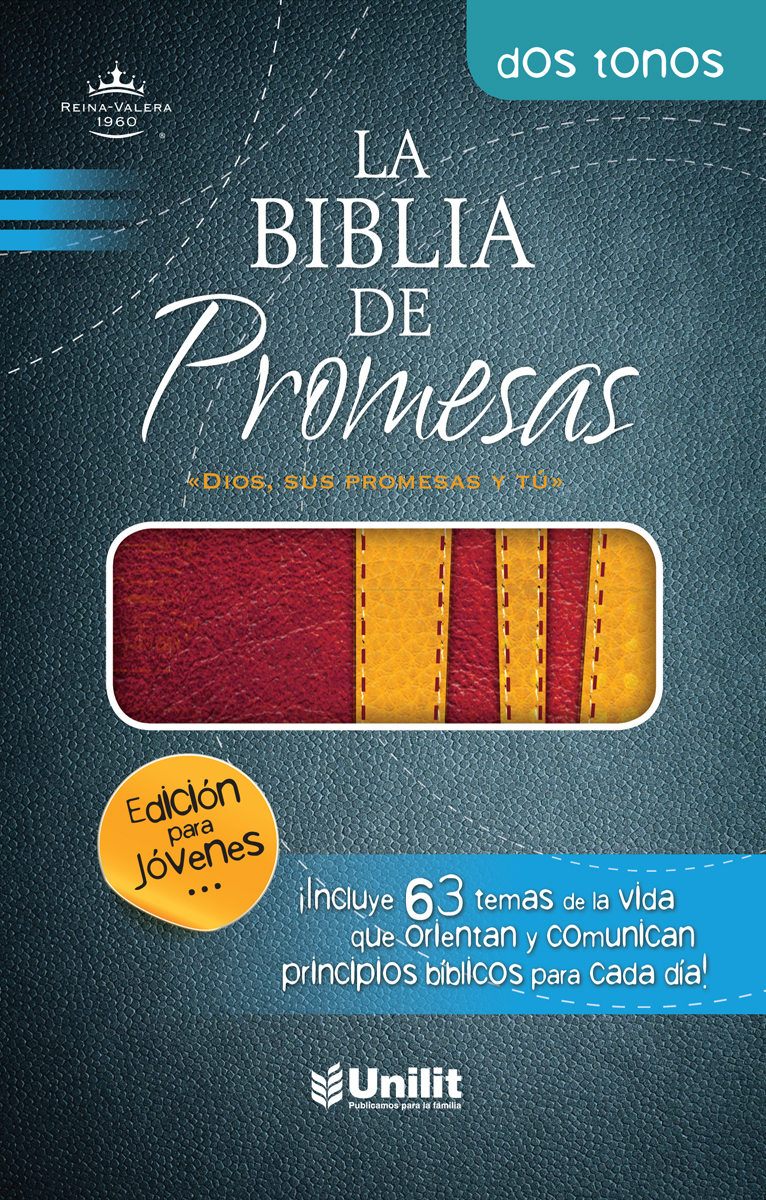 Biblia De Promesas/RVR/Edicion Jovenes/Hombres/Piel/Rojo-Amarillo