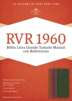 Biblia- Letra Grande -Chocolate Ciruela Y Verde