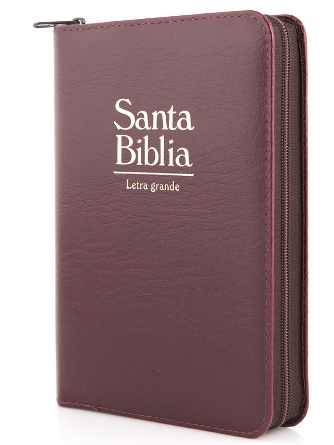 Biblia- Tamaño045CZL- Concordancia-Cierre-Acolchada-LG Vinotinto