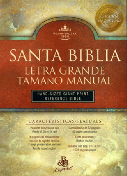 Biblia letra grande manual piel fabricada indice