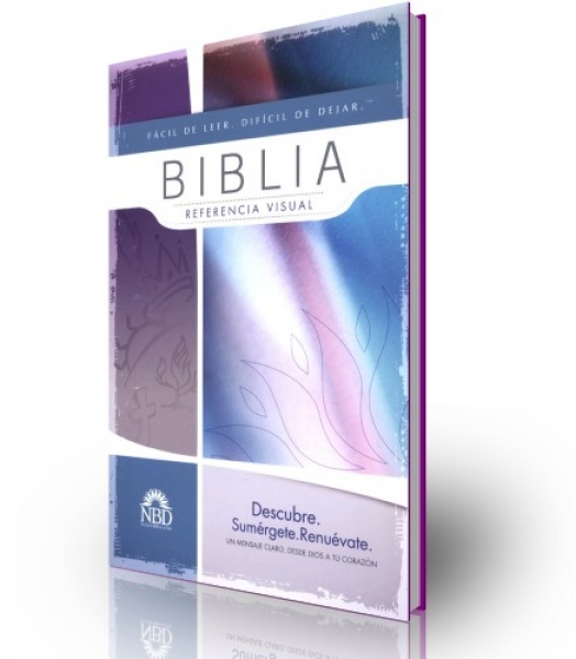Biblia de referencia visual natural, color violeta