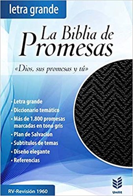 Biblia De Promesas Letra Grande Piel Especial Negro