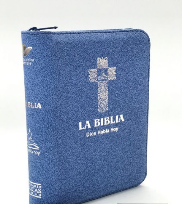 Biblia Version Popular DHH025KZ Azul Canto Plateado