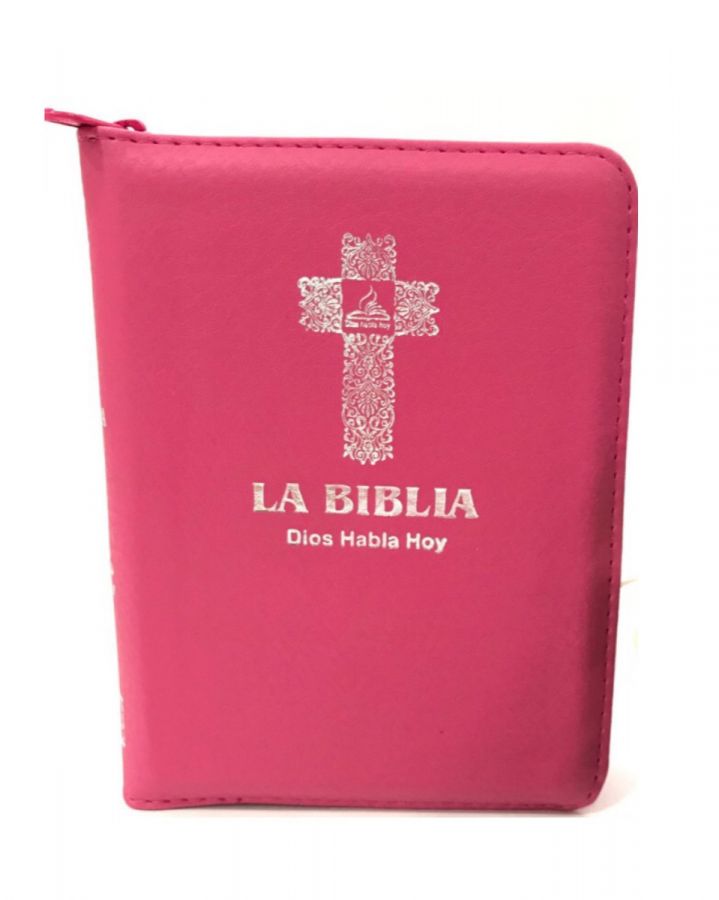 Biblia Version Popular DHH025KZ Fucsia Canto Plateado