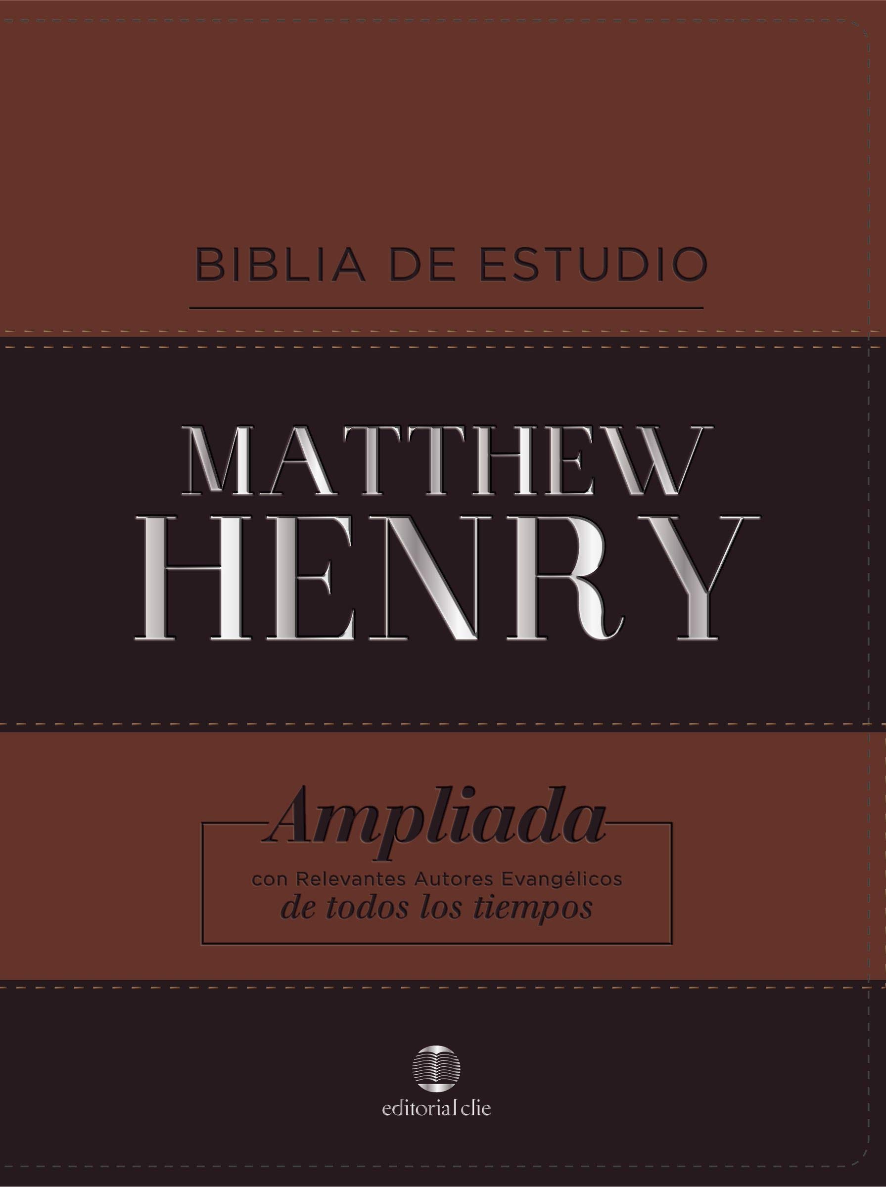 Biblia Estudio Matthew Henry/RVR/Piel Especial Indice