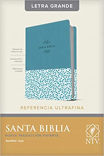 Biblia NTV/Edicion De Referencia/Letra Grande/Azul