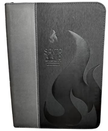 Biblia/RVR086cZTILGi /Negro Gris/Indice Letra Gigante