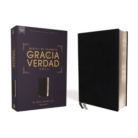 Biblia De Estudio NBLA/Gracia Y Verdad/Piel Fabricada/Negro/Interior A Dos Colores