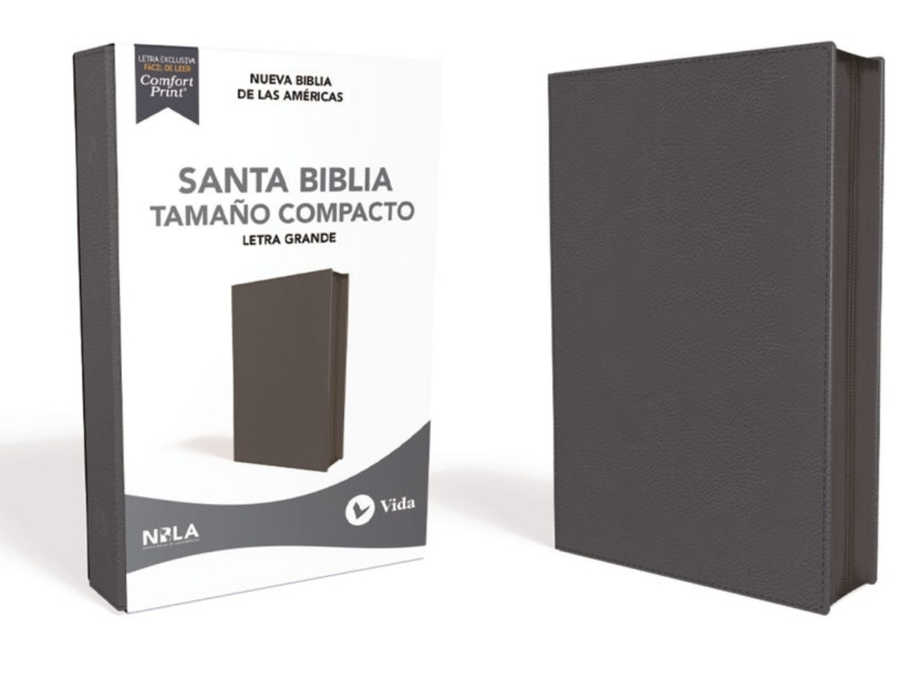 Biblia NBLA/Letra Grande/Compacta/Piel Fabricada/Azul Marino/Cierre