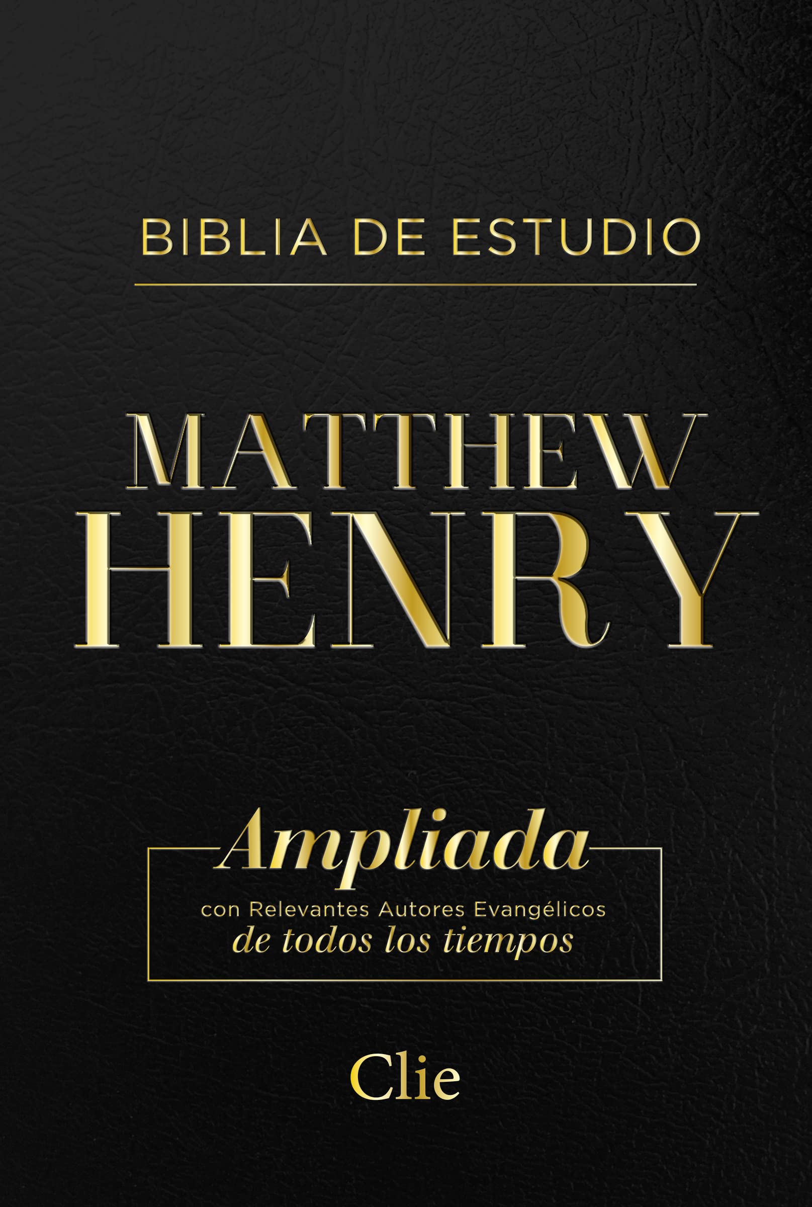 Biblia De Estudio  Matthew Henry/RVR60/Cuero Suave/Indice/Negro