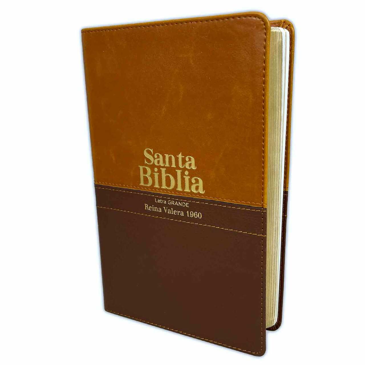 Biblia/RVR1960/Manual/Imitacion/Bitono/Cafe Claro-Cafe Oscuro