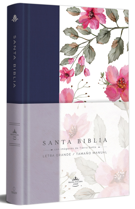 RVR 1960 Biblia Letra Grande Flores-Morada