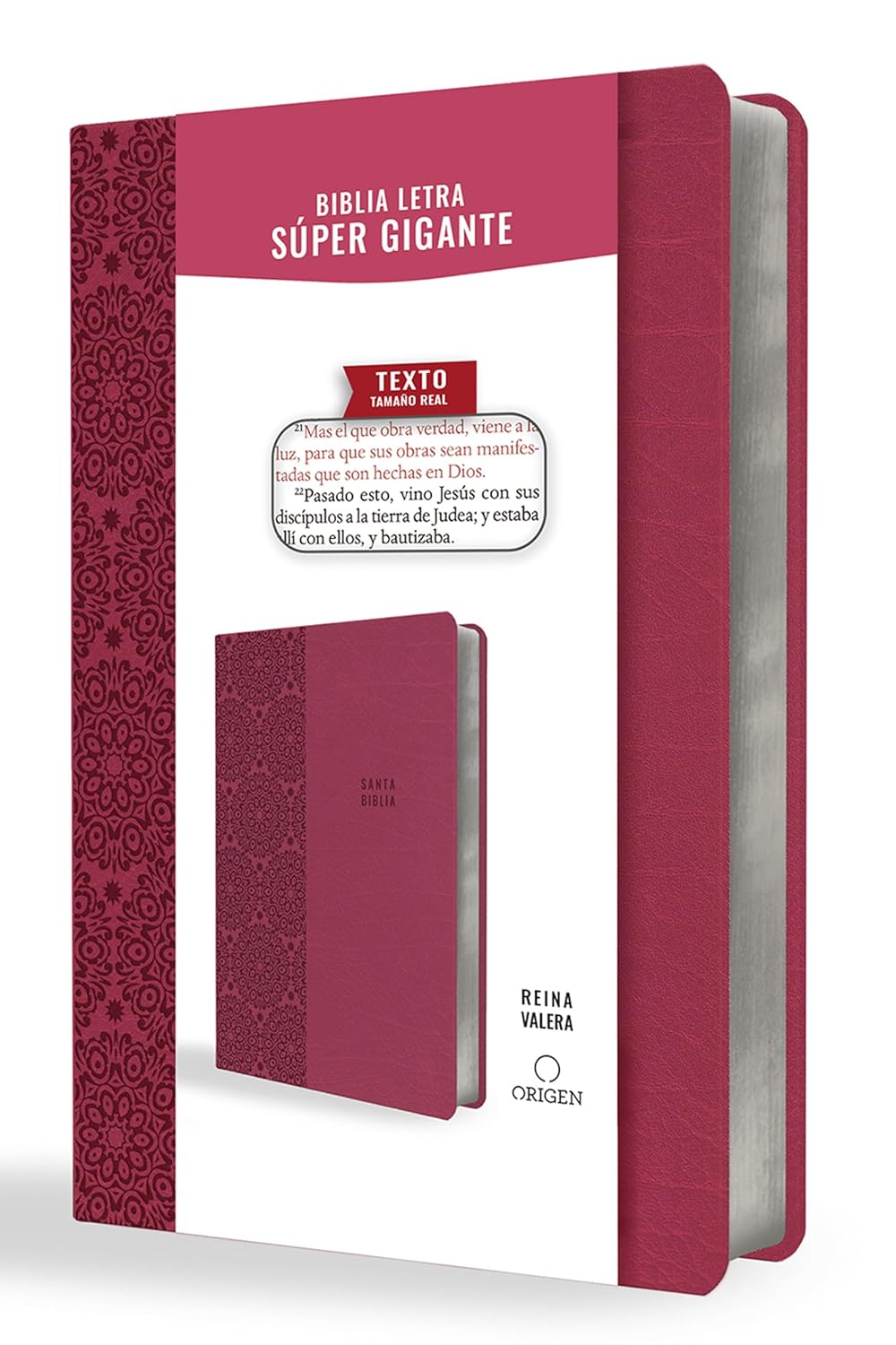 Biblia RVR 1909/Letra Super Gigante/Imitacion Piel/Fucsia