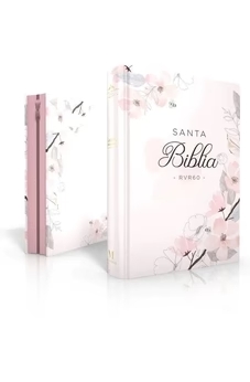 Biblia RVR 1960 Letra Grande Tamaño Manual Tapa Dura Rosa Floral