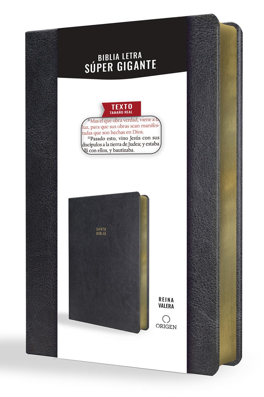 Biblia RVR 1909/Letra Super Gigante/Imitacion Piel/Negro