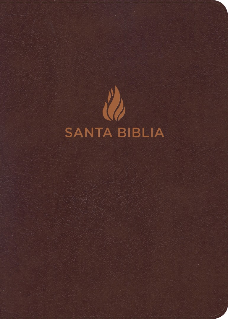 NVI Biblia Letra Súper Gigante, marrón piel fabricada con ín