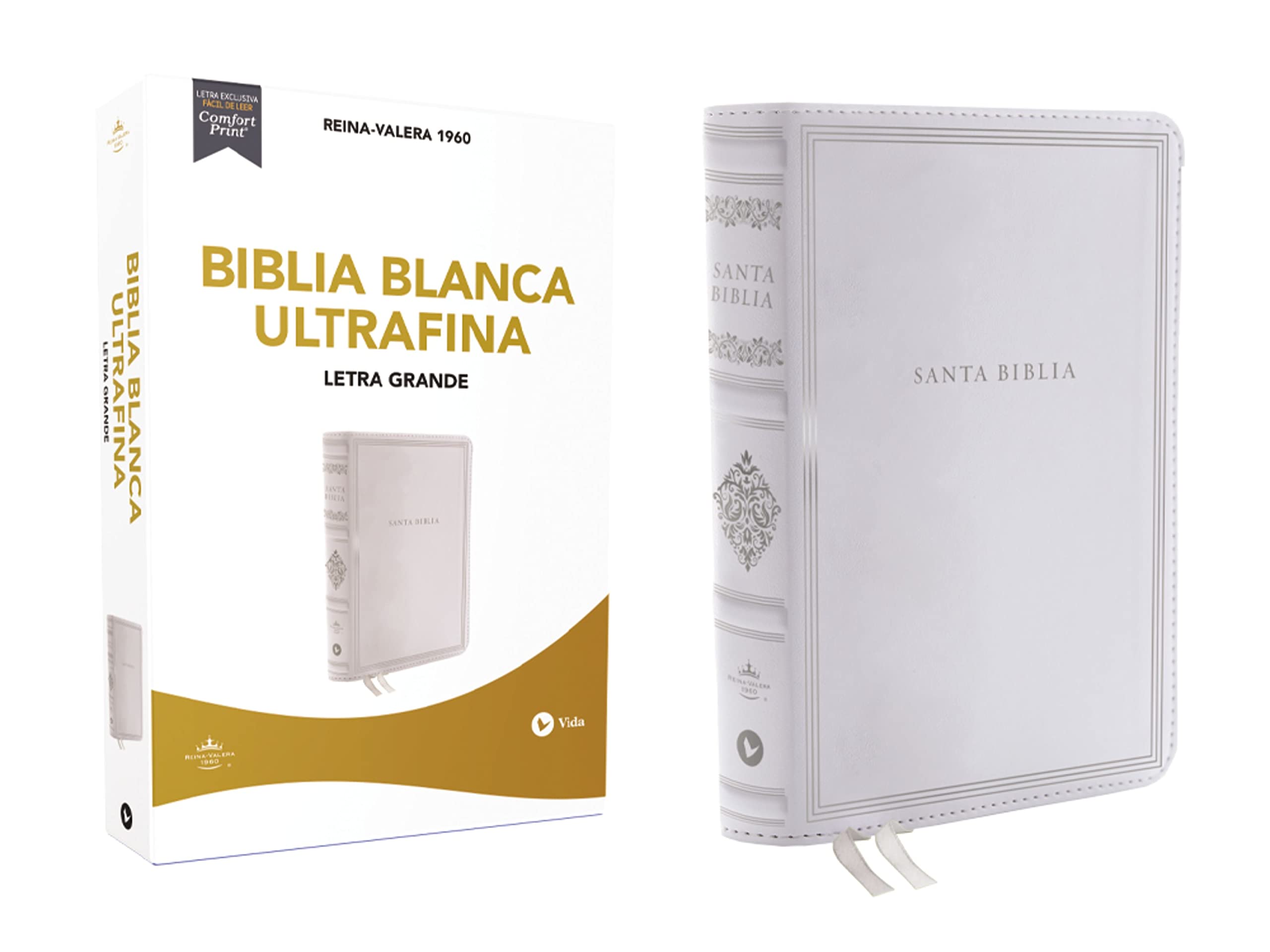 Biblia RVR60/Ultrafina Letra Grande Blanca
