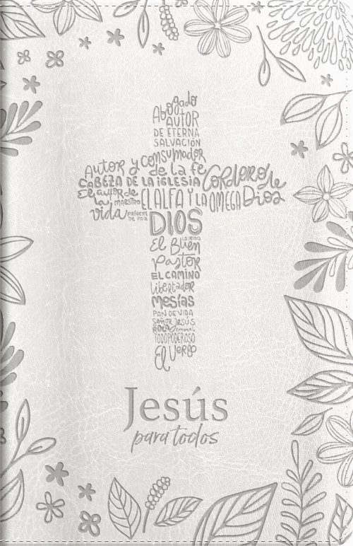 Santa Biblia de Promesas RVR-1960, Jesús para todos, Letra Grande / Tamaño Manual, Piel especial con índice, Marfil