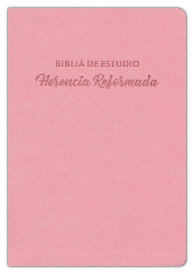 Biblia De Estudio Herencia Reformada/Semil Piel/Rosado