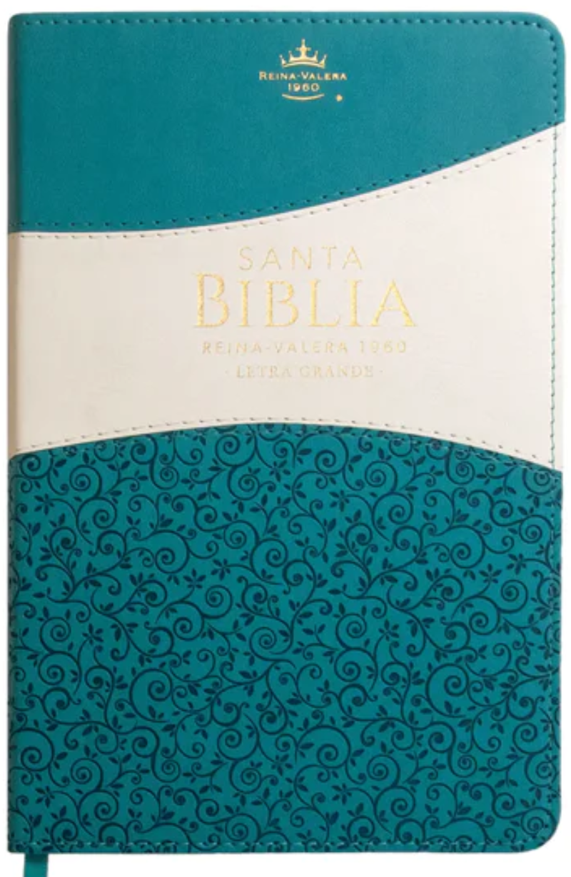 Biblia RVR60/Clasica Bitono Turquesa-Blanco