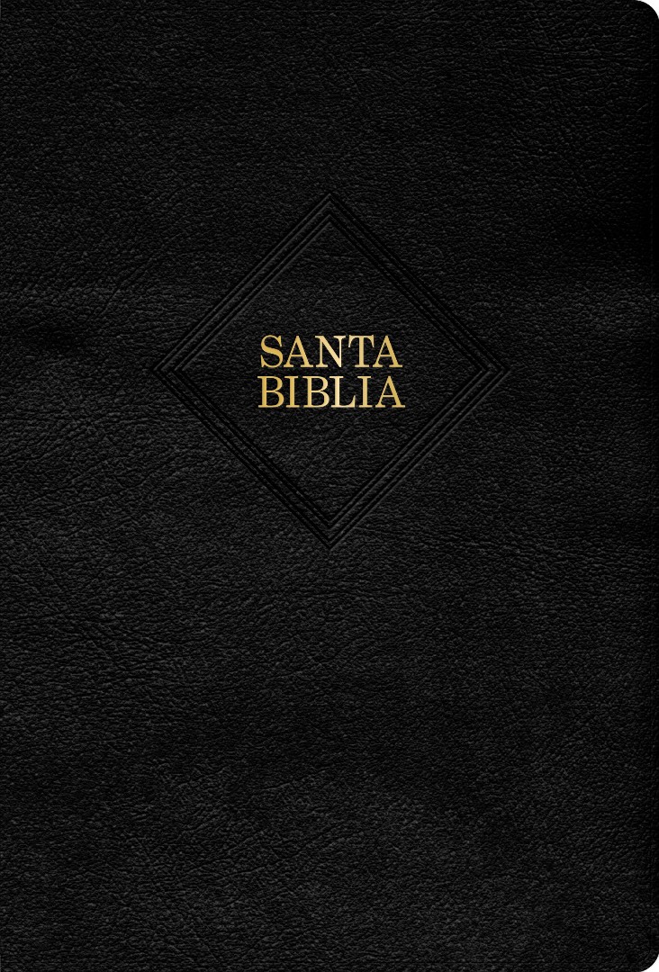Biblia RVR60/Letra Grande Tamaño Manual/Negro/Piel Fabricada