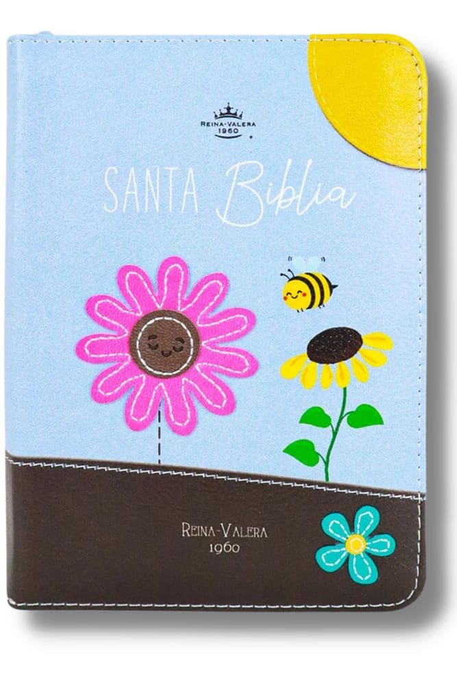 Biblia RVR60 025 cz PJR Primor Café/Azul abejas en primavera
