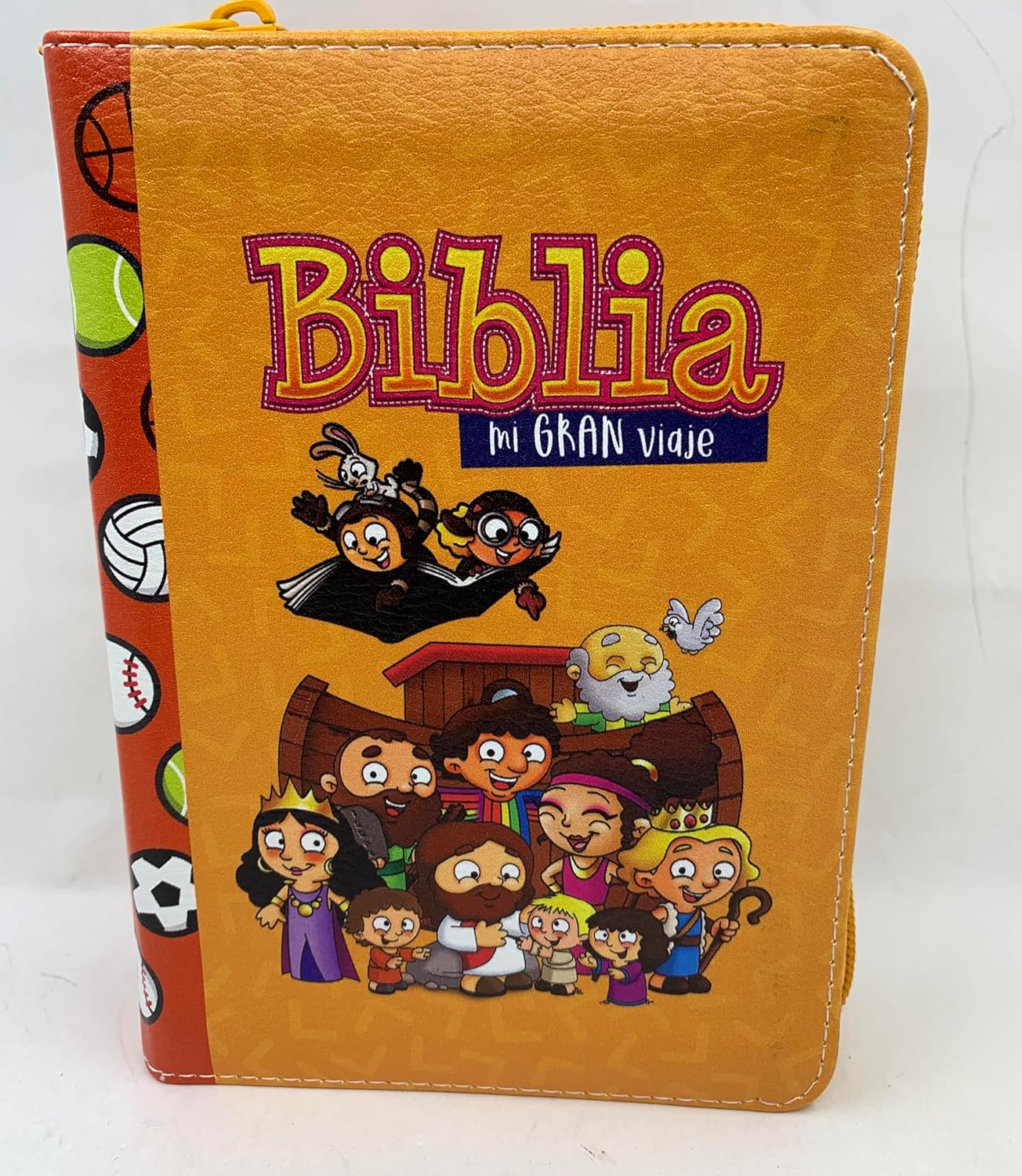 Biblia Mi Gran Viaje RVR60/Imitacion Piel/Naranja/Cierre