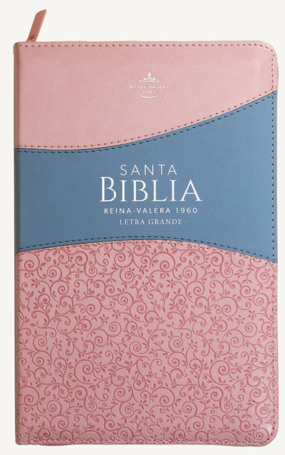 Biblia RVR6065CZ LG PJR/ Clasica Bitono Rosa/Azul