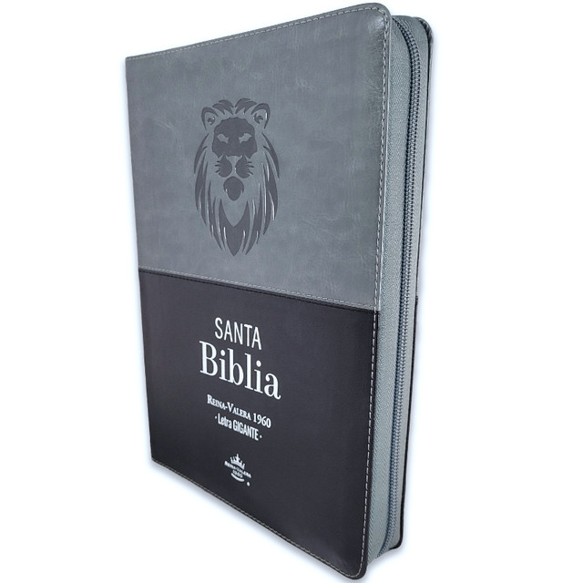 Biblia /RVR6085czti/ LG PJR Expresate Leon Negro-Gris Índice Cierre