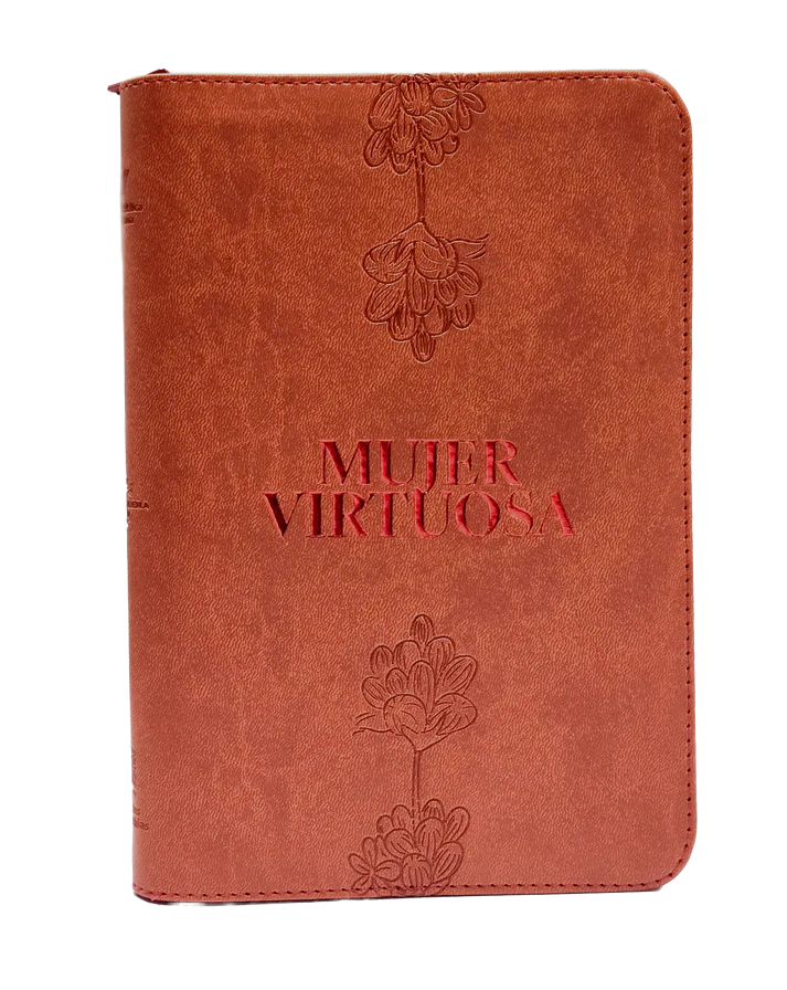 Biblia/ RVR066LGZP JR/ Mujer Virtuosa/ Rojo Canto Plateado