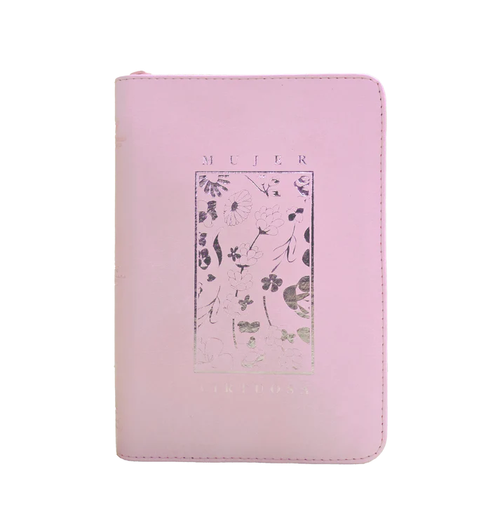 Biblia/ TLA066LGZP JR/ Mujer Ejemplar/ Rosa Canto Plateado