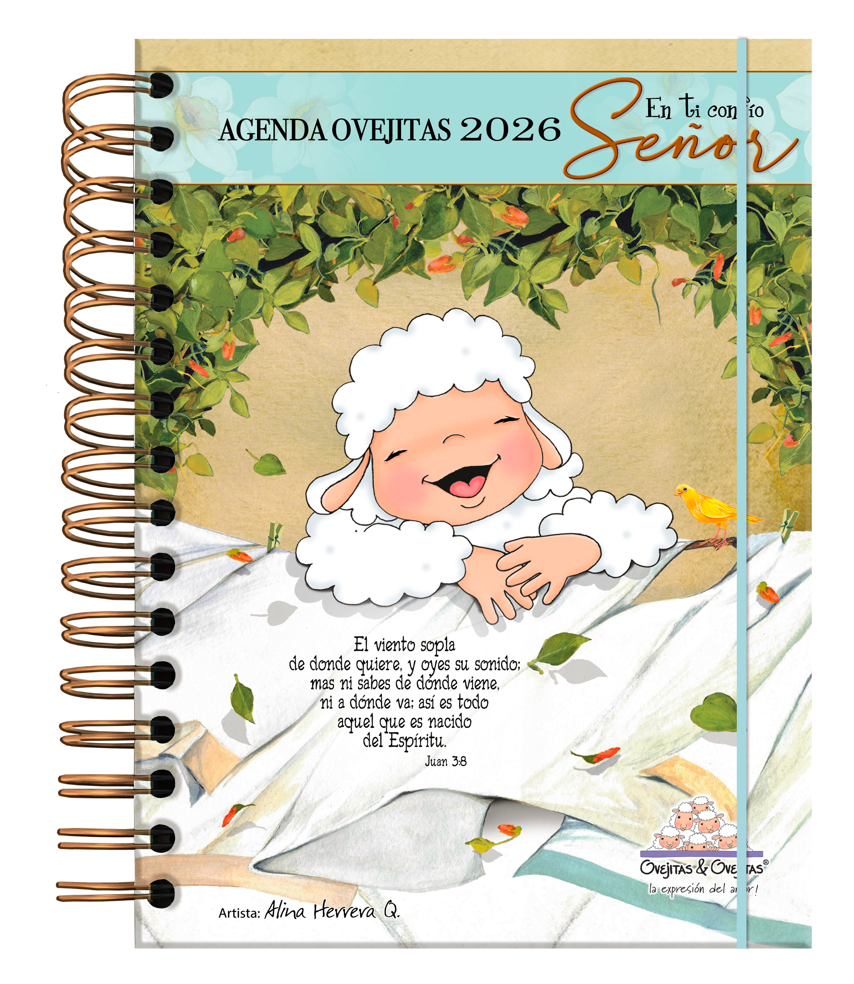 Agenda Ovejitas/ En Ti Confio Señor Verde 2026
