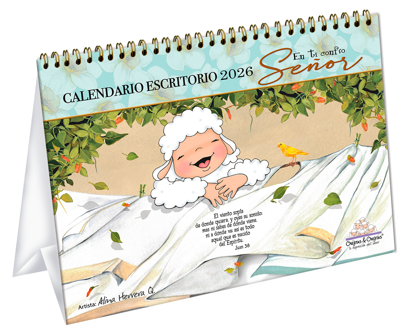 Calendario Ovejitas Escritorio 2026 / En Ti Confío Señor