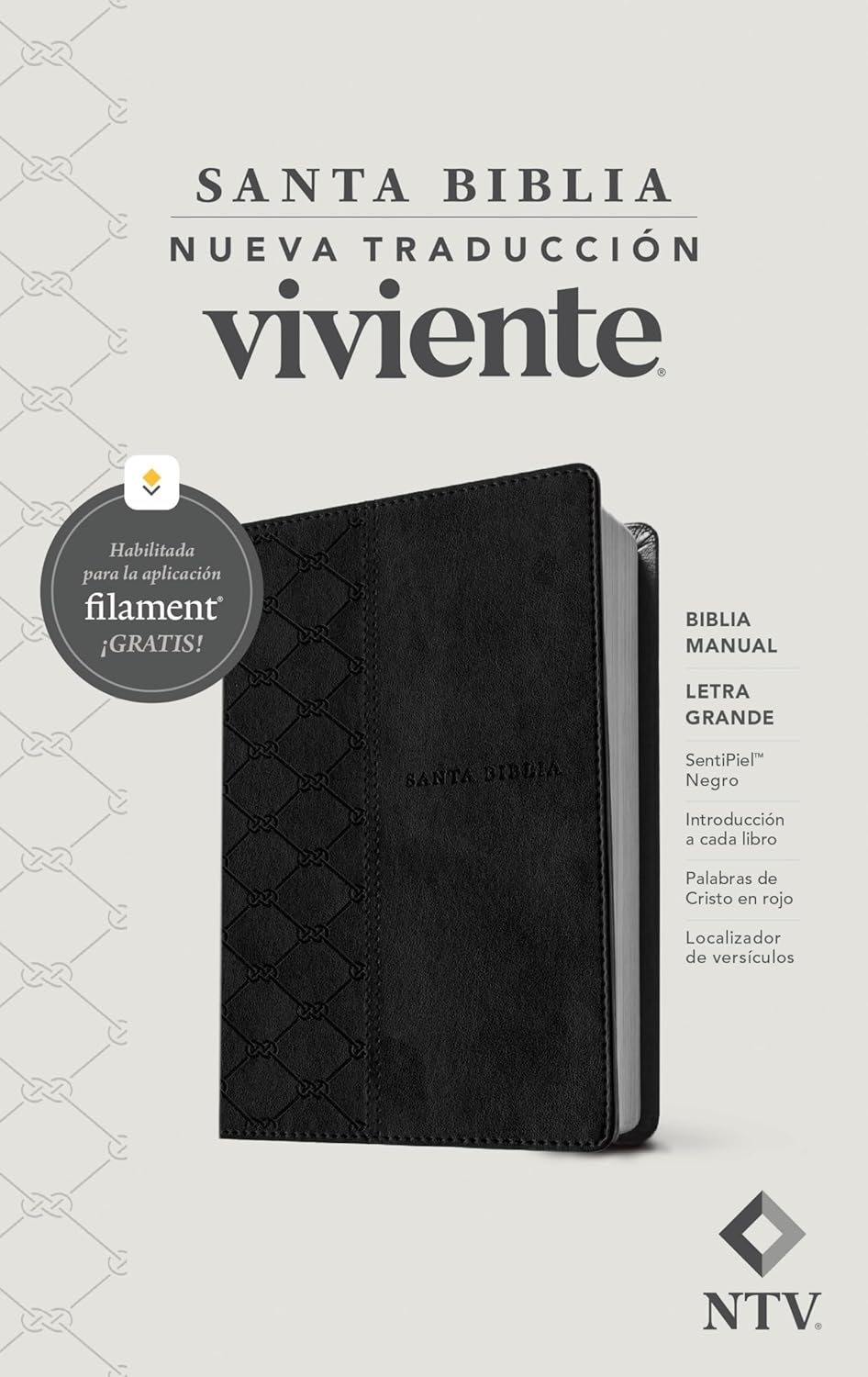 Biblia Manual NTV /Imitación Negra/ Letra Grande/ Filament