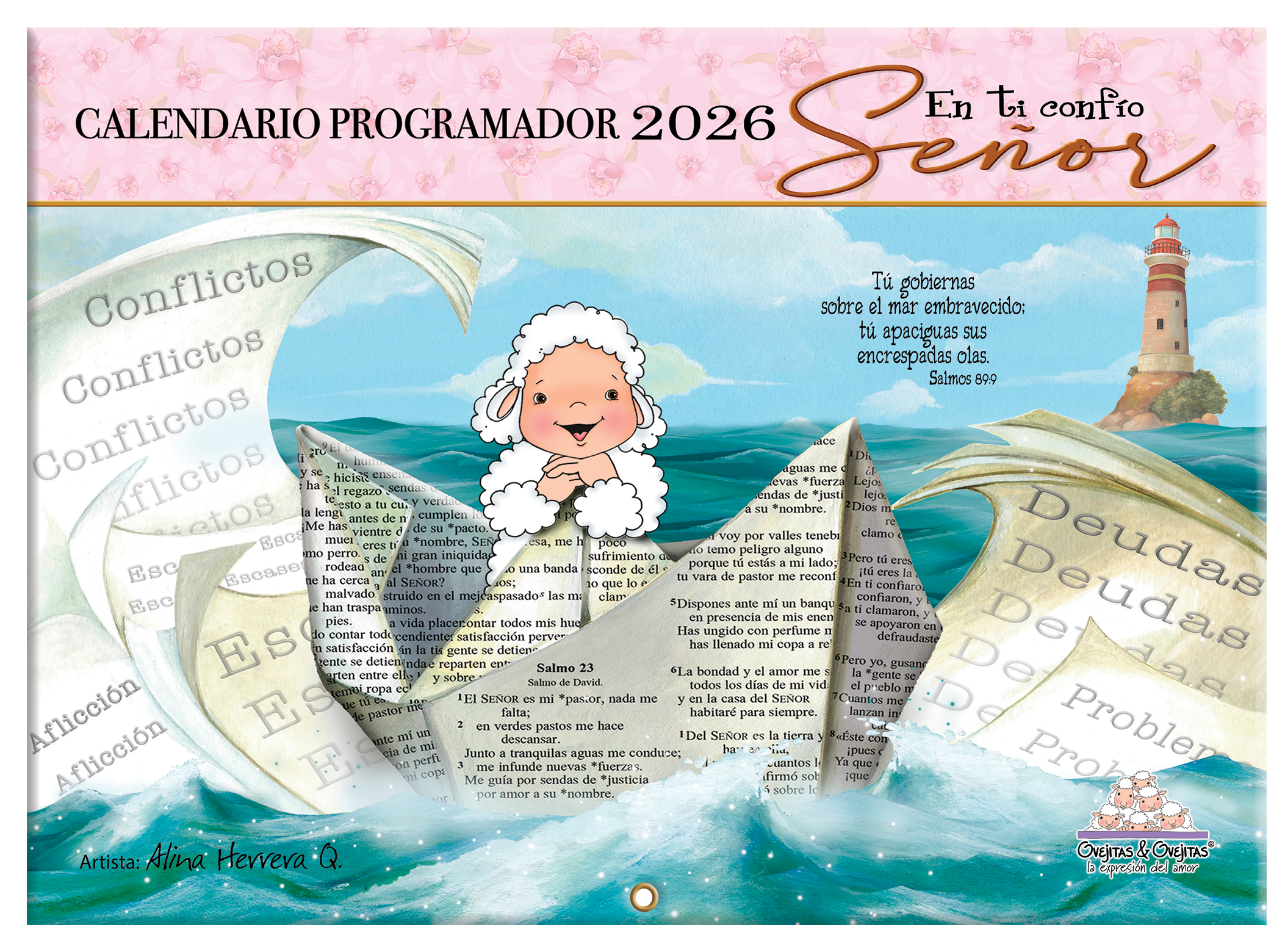 Calendario Ovejitas Programador 2026 /  Rosado