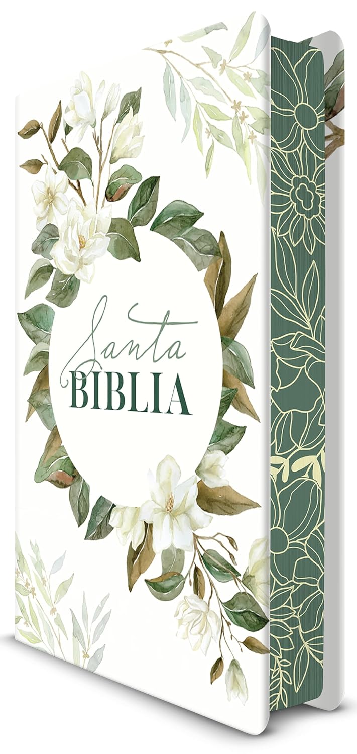 Biblia RVR60 LG Verde Flores TD/ Canto Pintado