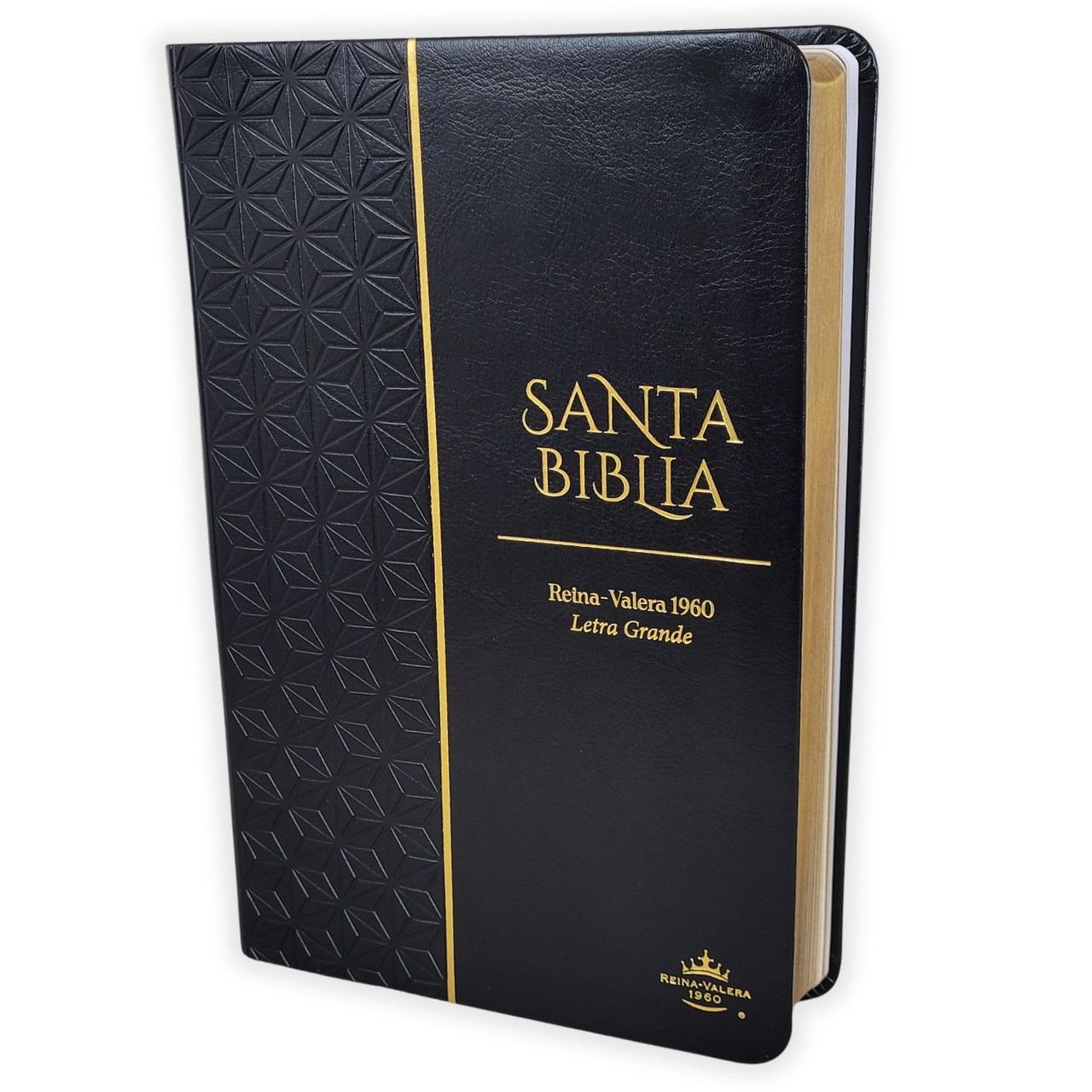 Biblia RVR60c Negro Geométrico/ Canto Dorado/ Premios Y Regalos