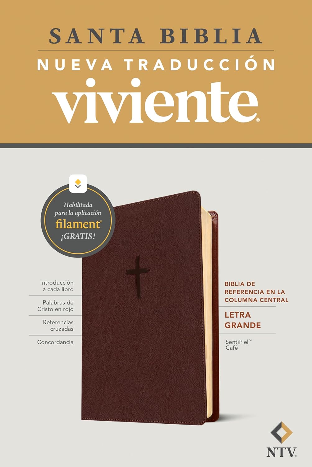 Biblia NTV Referencia En Columna/ Cafe Sin Cierre/ L.G con Filament