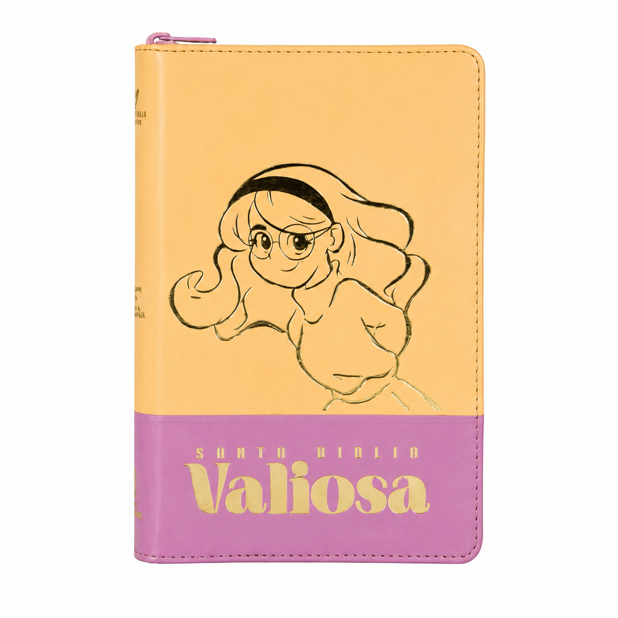 Biblia/ RVC066LGTZ/ Durazno Rosado /Valiosa Canto Plateado